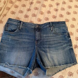 Kut from the Kloth Gidget Fray denim shorts
